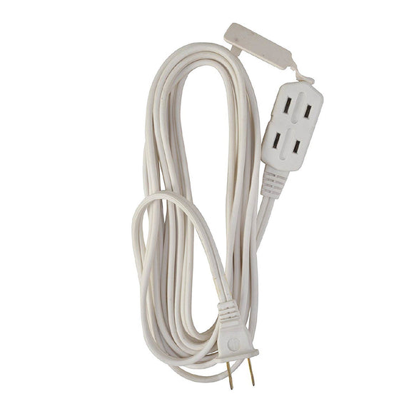 Woods 3-Outlet Extension Cords 15 ft. White (15', White)