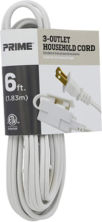 660606 6  16/2 SPT-2 3-OUTLET WHITE CORD