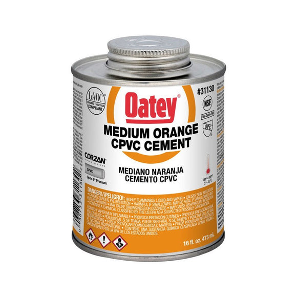 Oatey® 16 oz. CPVC Medium Body Orange Cement