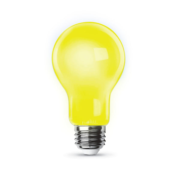 Feit Electric 5W (60W Equivalent) A19 E26 Base Yellow LED Bug Light (5W (60W Equivalent))