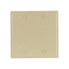 Cooper Industries Ivory Standard 2-Gang Blank Thermoplastic Unbreakable Wallplates 5