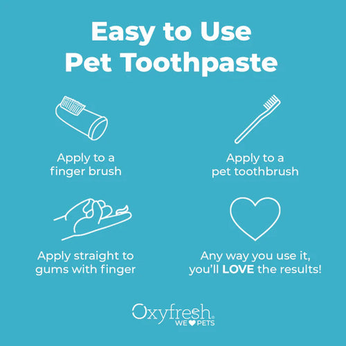 Oxyfresh Premium Pet Toothpaste - Best Way To Clean Pet Teeth & Remove Plaque with Finger Brush
