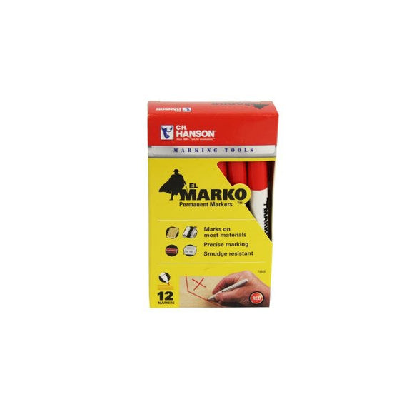 C.H. Hanson El Marko® Permanent Marker- Red