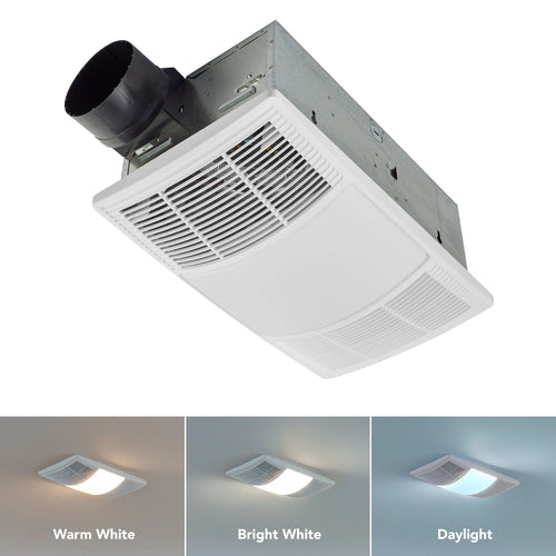 Broan® PowerHeat™ 80 CFM 1.5 Sones Heater Exhaust Fan with CCT LED Lighting