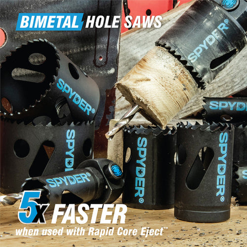 Spyder  600098CF 3-5/8   Bi-Metal   Hole   Saw   Rapid   Core   Eject™