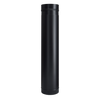 Imperial Telescopic Stove Pipe 6 Black Matt Pipe Telescopic - 24ga