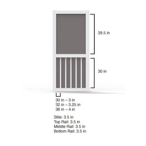 Screen Tight Vinyl Five Bar Screen Door