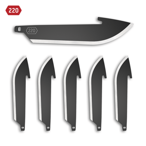 Outdoor Edge 2.2 Drop Point Blades Black-Oxide 6-Pack