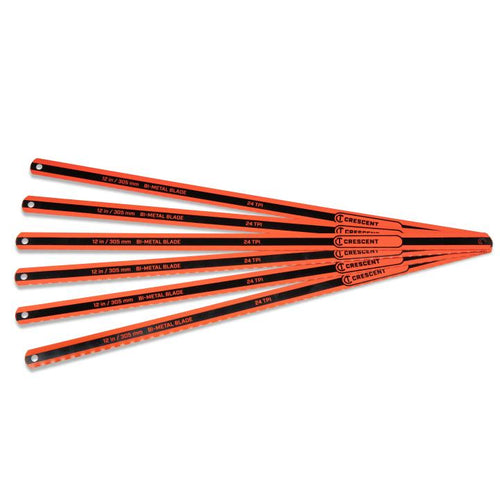 Crescent 12 Bi-Metal Hacksaw Replacement Blade, 24 TPI - 6 Pack