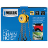 REESE Towpower Chain Hoist, 1 Ton Capacity, 10 Foot Lift Chain, 8.5 Foot Pull Chain