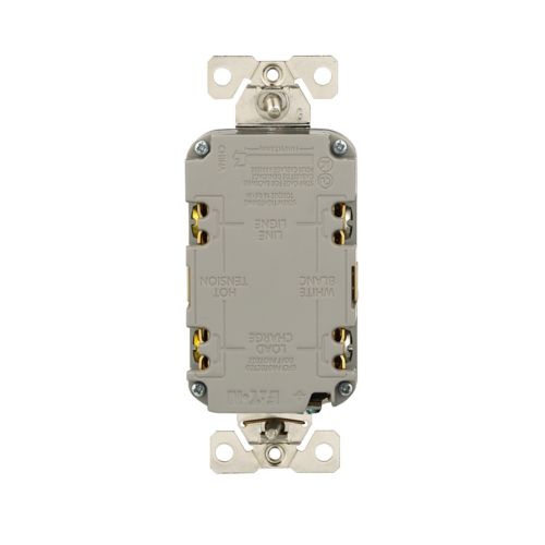 Eaton Tamper and Weather-Resistant Self-Test GFCI 15A 125V Ivory
