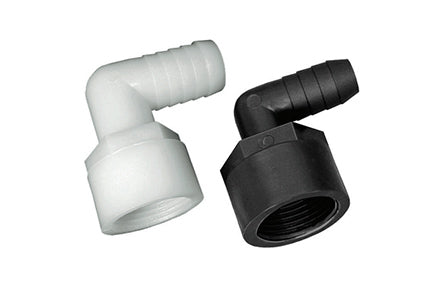 Green Leaf 90˚ Elbow 3/4″ Male NPT x 1/4″ Hose Barb