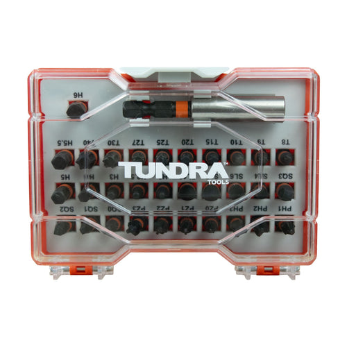 Tundra Tools 33 Piece Impact Screwdriving Bit Set