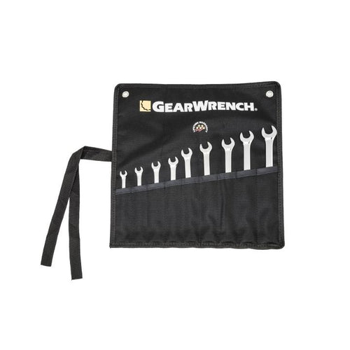 GEARWRENCH 9 Piece 12 Point Long Pattern Combination Metric Wrench Set with Tool Roll