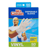 Mr. Clean 243323 Vinyl Disposable Gloves, 50 Count