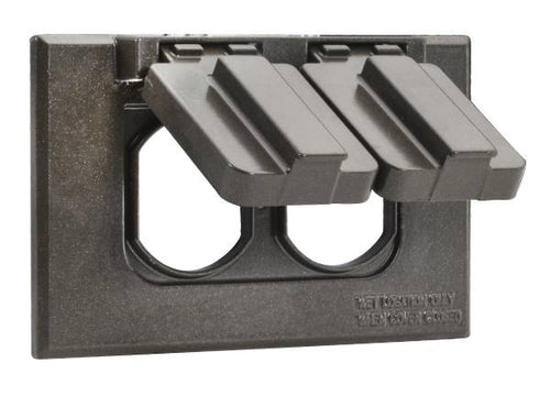 Southwire 1-Gang Horizontal Duplex Wp Cover Brz