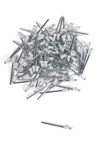 ToolPro Rivets - 1/8 in. White Aluminum Pull Rivets - 100 Pack