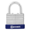Brinks 1-9/16in. (40mm) Laminated Steel Padlock 7/8 Shackle Clearance 2-Pack