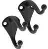 National Hardware Coat & Hat Hook Matte Black, Bagged