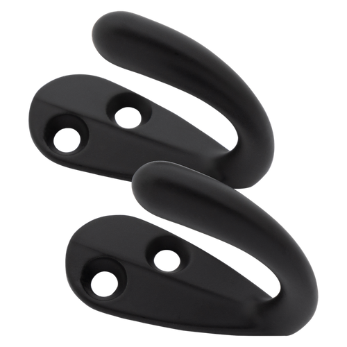 National N830-144 Single Prong Robe Hook, Matte Black