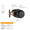 Design House Cambridge Keyed Entry Door Knob Matte Black