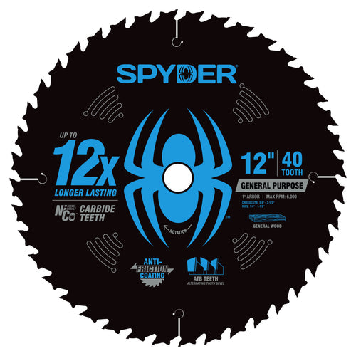 Spyder 12 40-Tooth General Purpose Saw Blade for Wood