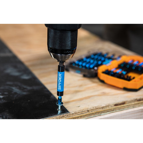 Spyder 7-Piece 2 Impact Driver Bit Set (PH1, PH2, SQ1, SQ2, T20 & T25x2) Mach-Blue®