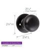 Design House Dummy Door Knob, Matte Black