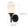 Design House Aubrey Indoor 1-Light Wall Sconce Matte Black