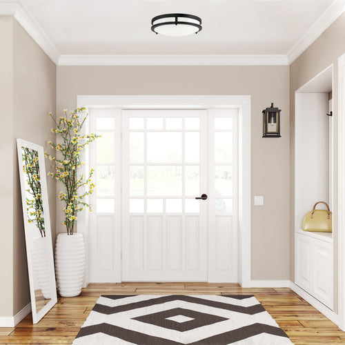 Design House Ripon Flush Mount Light 14 Matte Black