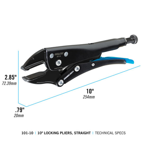 Channellock 10-inch Straight Jaw Locking Pliers (101-10)
