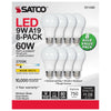 Satco S11460 9A19/LED/827/ND/120V/8PK