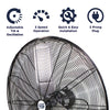 Maxx Air 30 In. 3-Speed Tilting Wall Mount Fan with Oscillation