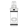 Moen 1248 Two-handle Replacement Cartridge For High Flow Roman Tubs (hot Or Cold & For 4999 Valve)