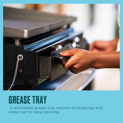 Charbroil® 22 Performance Series™ Portable Tabletop 2 Burner Propane Gas Griddle Black