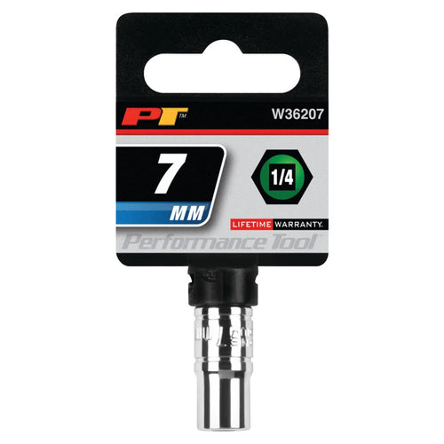 Performance Tool 1/4 Dr. 7mm 6pt Socket