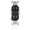Leviton 15 Amp Tamper-Resistant Duplex Outlet/Receptacle, Grounding, Black