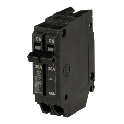 ABB THQLT2020A 20 Amp Single-Pole Tandem 120-Volt/240-Volt Circuit Breaker