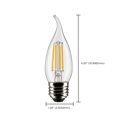 Satco S21852 5.5CA10/LED/927/CL/120V/E26/2C