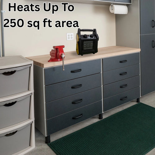 World Marketing Dura Heat Electric Workspace Heater 5120 BTUs 1500W, Heats 250 sq ft - EUH1490
