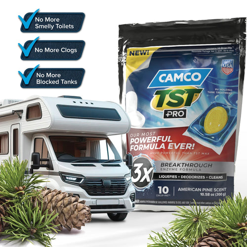 Camco TST PRO RV Holding Tank Treatment Drop-INs American Pine 10-Pack 41770