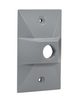 Southwire 3-Hole Rectangular Wp Cover Gry, 1/2