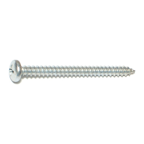 Monster Fastener Zinc Plated Steel Phillips Pan Head Sheet Metal Screws
