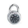 Premier Lock  2 Stainless Steel Preset Combination Padlock, Hardened Shackle