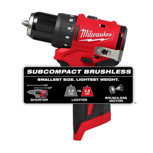 Milwaukee M12™ Subcompact Brushless 3/8 Drill/Driver
