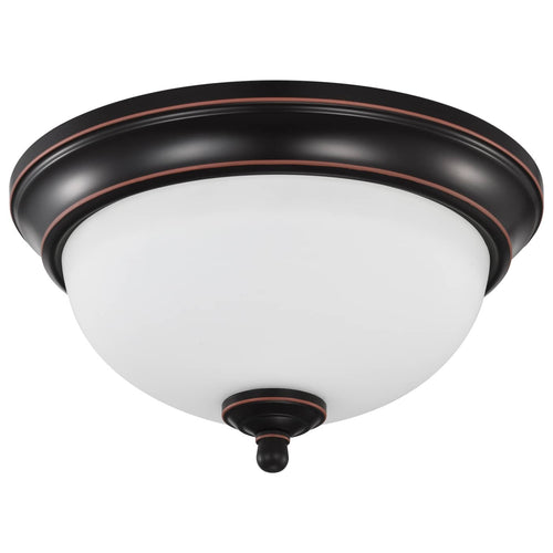 Satco 62-1557 LED 19W 11 Flush Mount 3000K Mahogany Bronze Finish