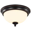 Satco 62-1557 LED 19W 11 Flush Mount 3000K Mahogany Bronze Finish