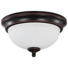Satco 62-1557 LED 19W 11 Flush Mount 3000K Mahogany Bronze Finish