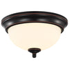 Satco 62-1557 LED 19W 11 Flush Mount 3000K Mahogany Bronze Finish
