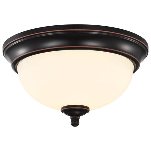 Satco 62-1557 LED 19W 11 Flush Mount 3000K Mahogany Bronze Finish